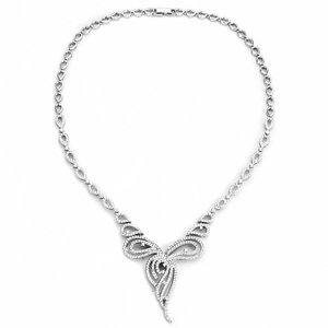 3W1431 - Brass Jewelry Sets Rhodium Women AAA Grade CZ Clear