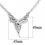 3W1431 - Brass Jewelry Sets Rhodium Women AAA Grade CZ Clear
